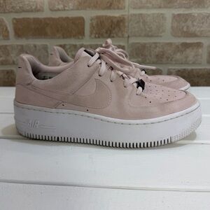 Nike Air Force 1 Sage Low Dusky Pink Platform Shoes AR5339-604 Women's Size 7
